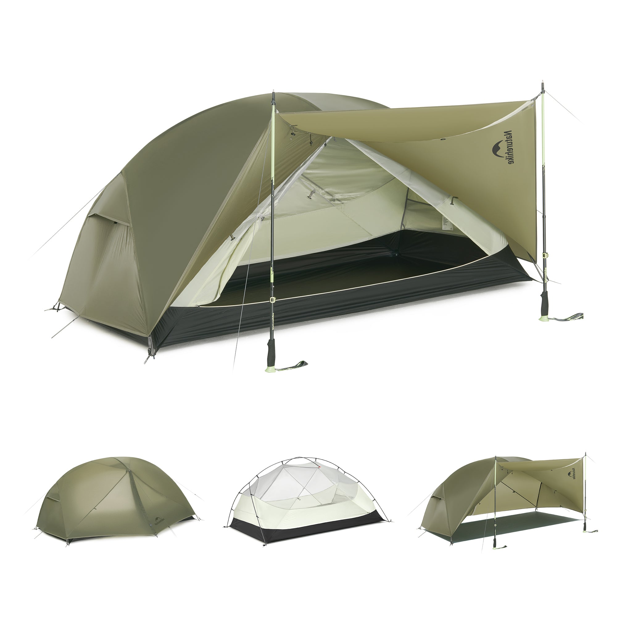 Naturehike Mongar Pro tente randonnée 2 places gris 20D