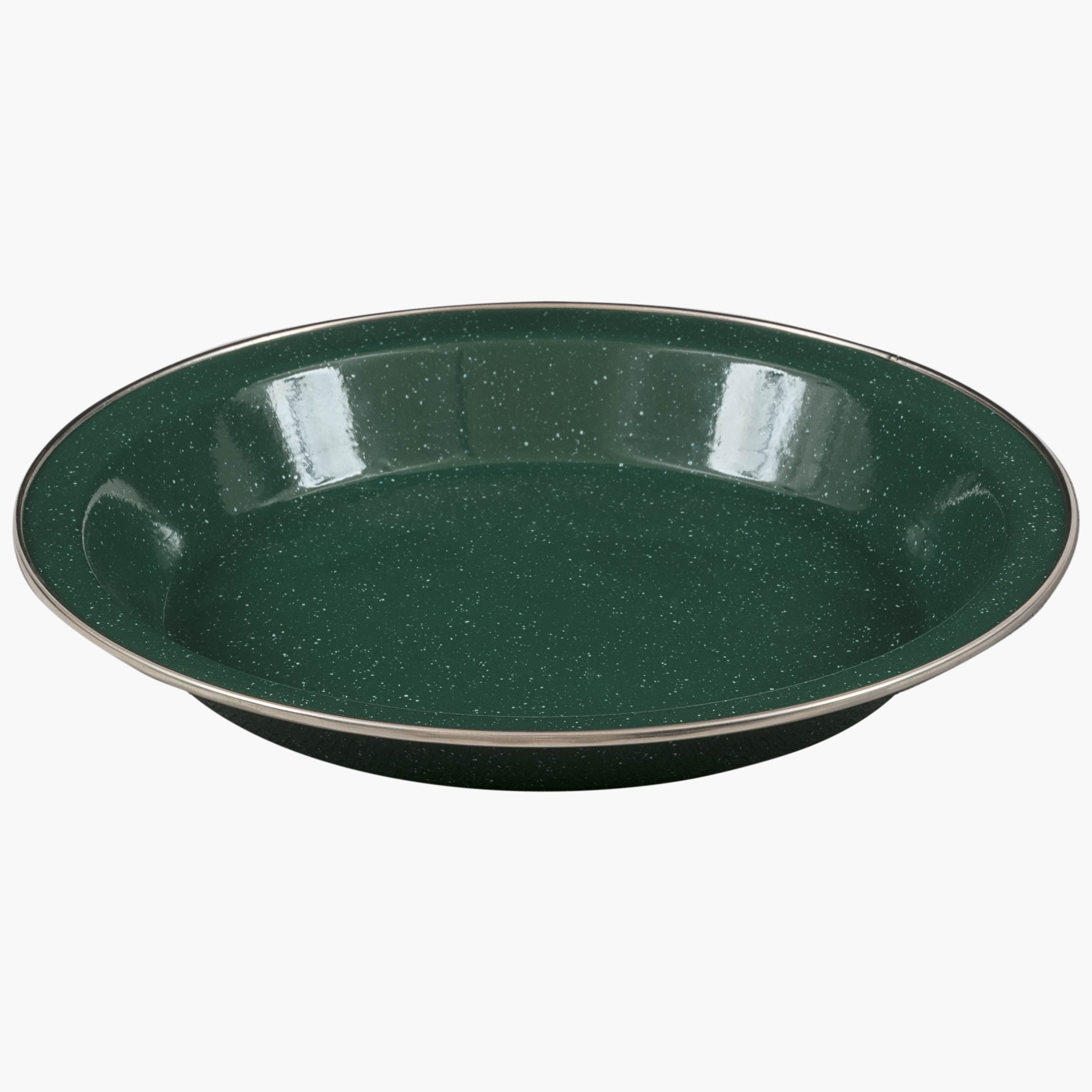 Highlander Deluxe assiette camping émail vintage noire