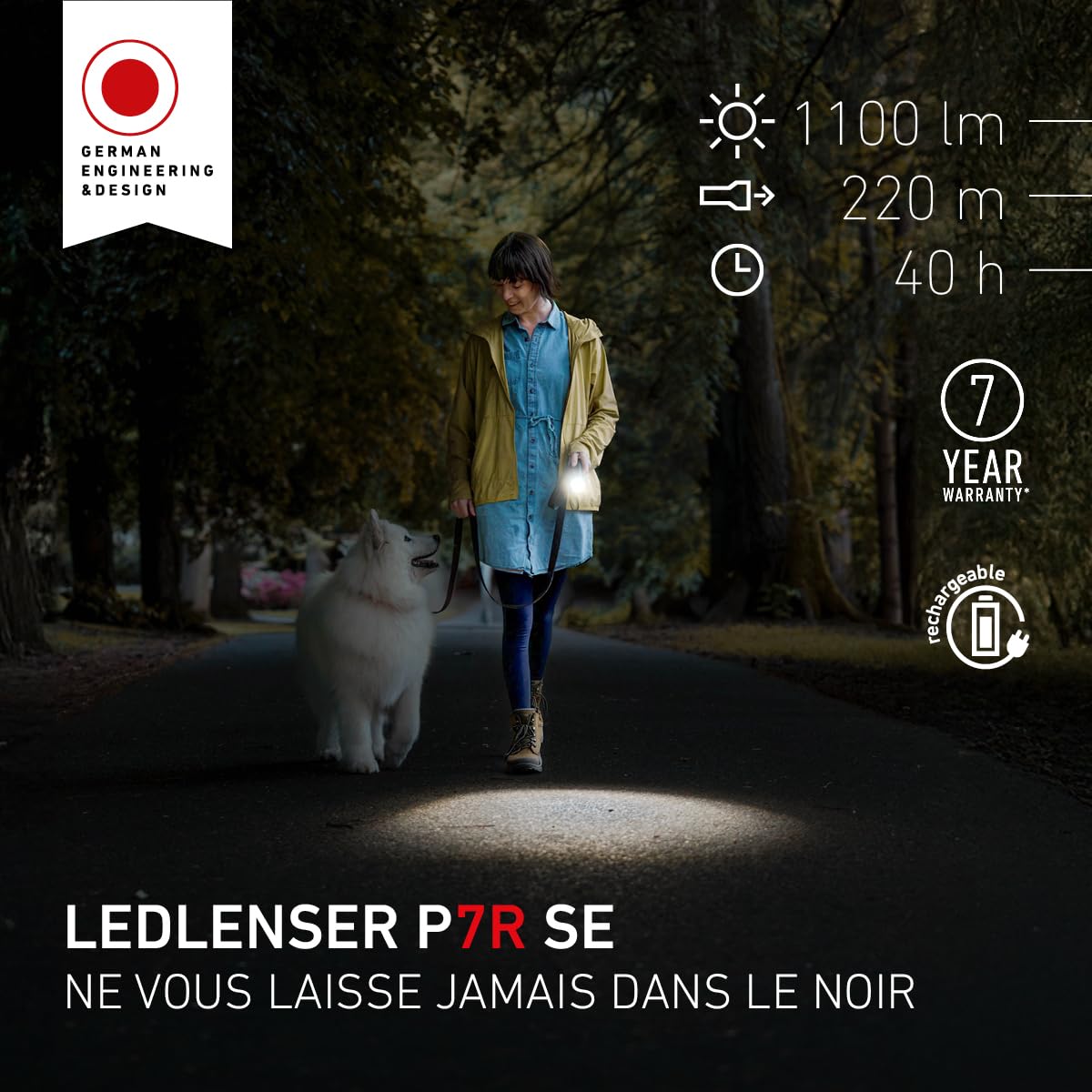 Ledlenser P7R SE lampe torche 1100 lm rechargeable 210 m