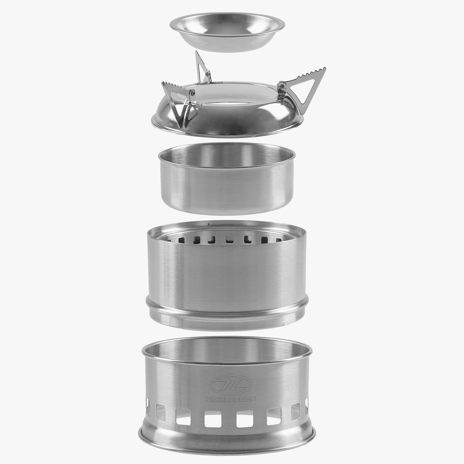 Highlander Cooking Cabar réchaud bois acier 380g multifuel