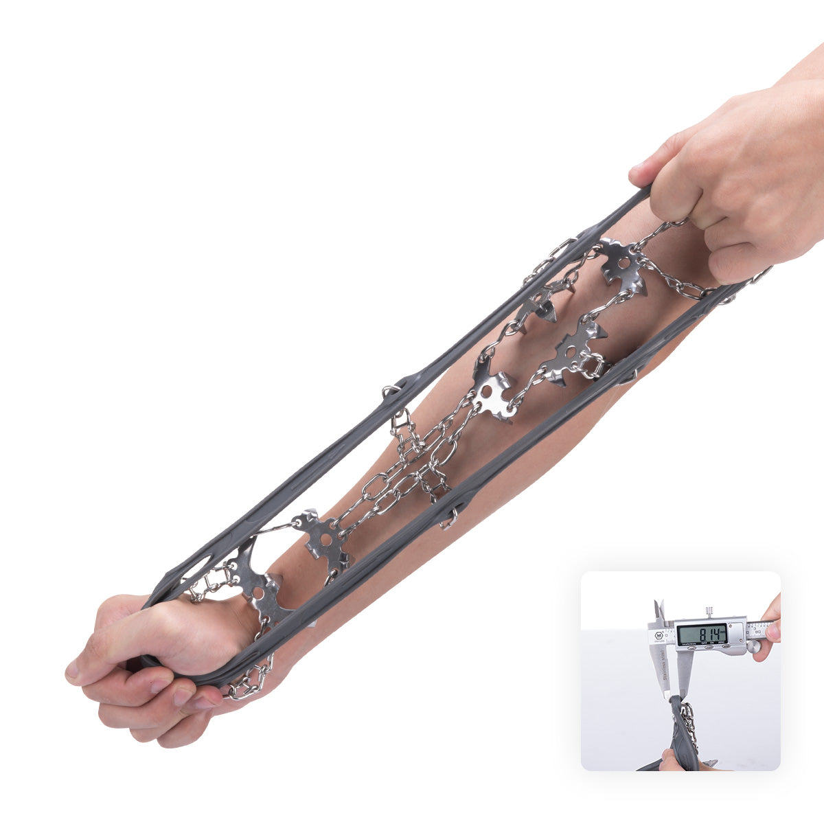 Naturehike Crampons glace 19 pointes acier taille M