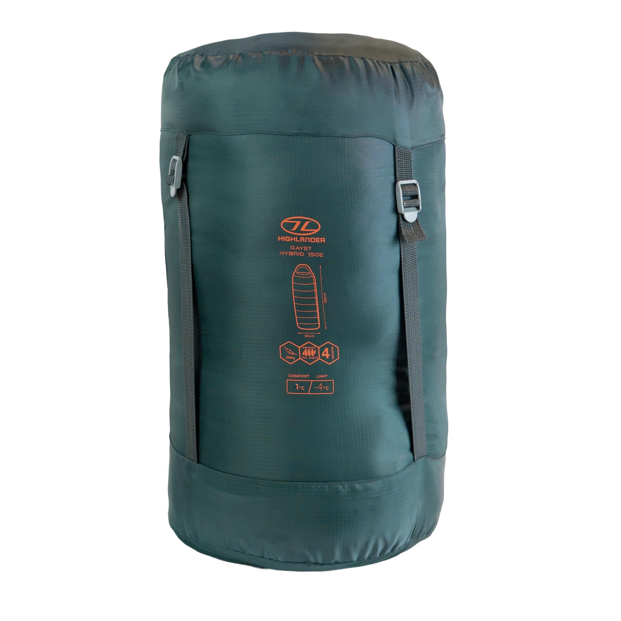 Highlander Rayet 350 sac couchage 3 saisons vert