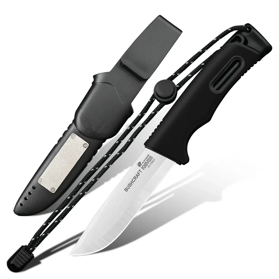 HX Survival Master 4 couteau fixe 95 mm manche noir