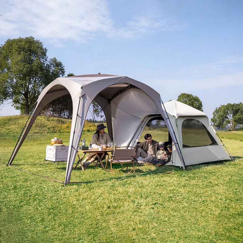Naturehike Ango tente camping 4 personnes gris UPF50+ 3s