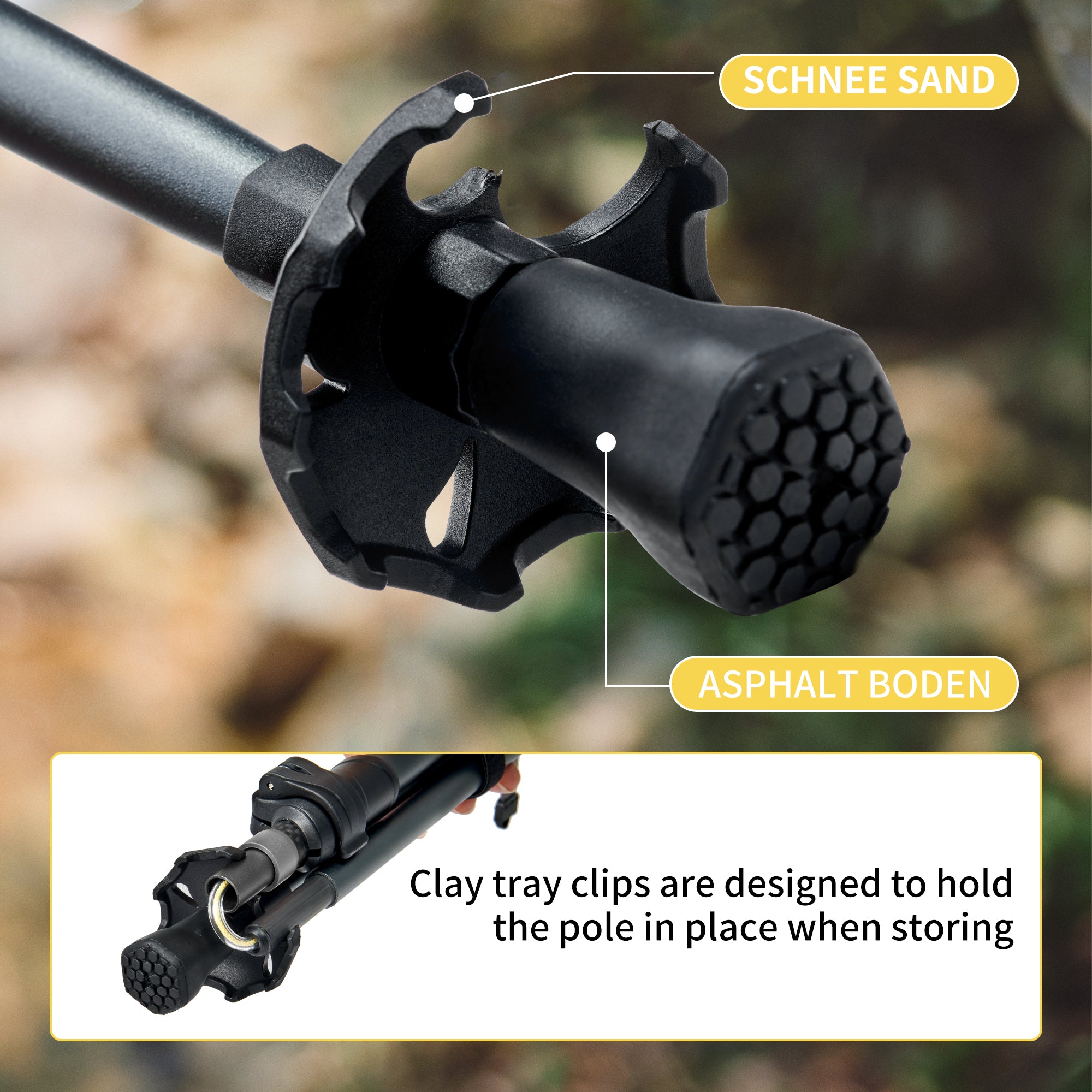 Naturehike Gale Terk PRO bâtons trekking 115-135 cm noir x2