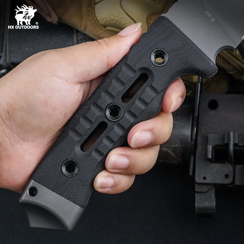 HX Nightstalker D-307 couteau lame fixe 13 cm G10 noir