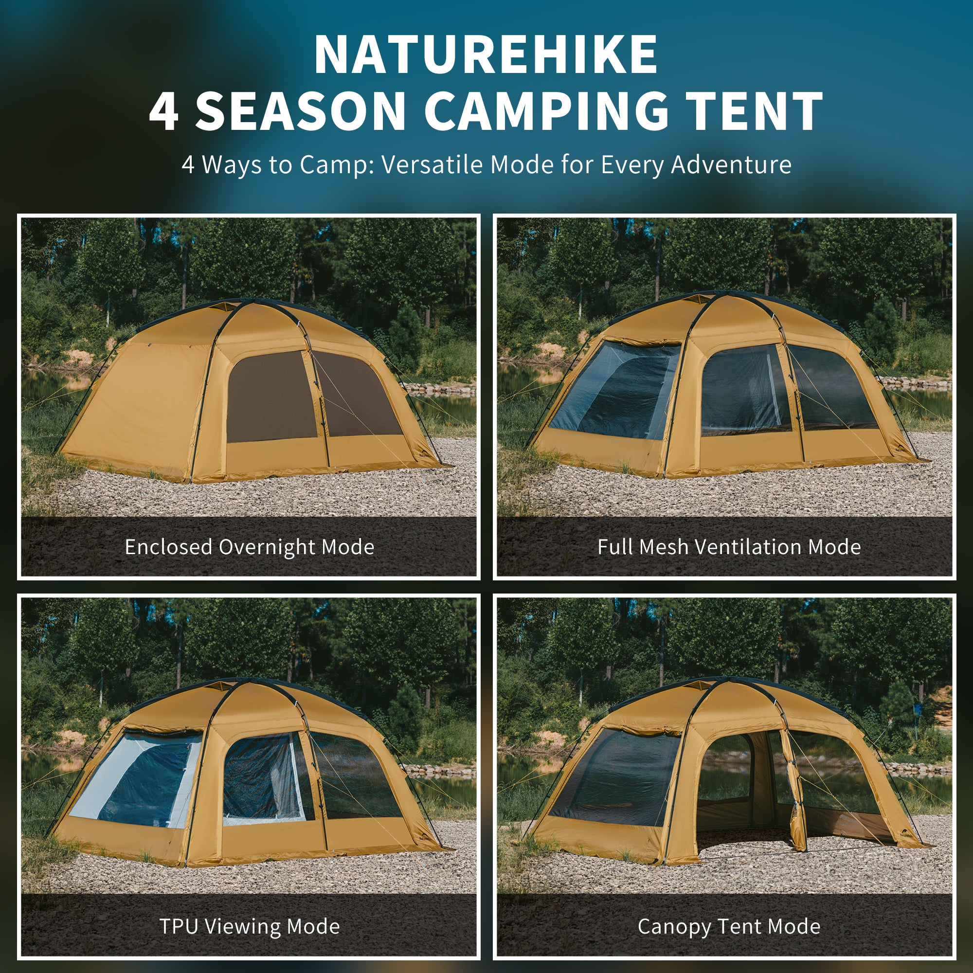 Naturehike Dune 10.9 Pro tente 4 personnes chauffante