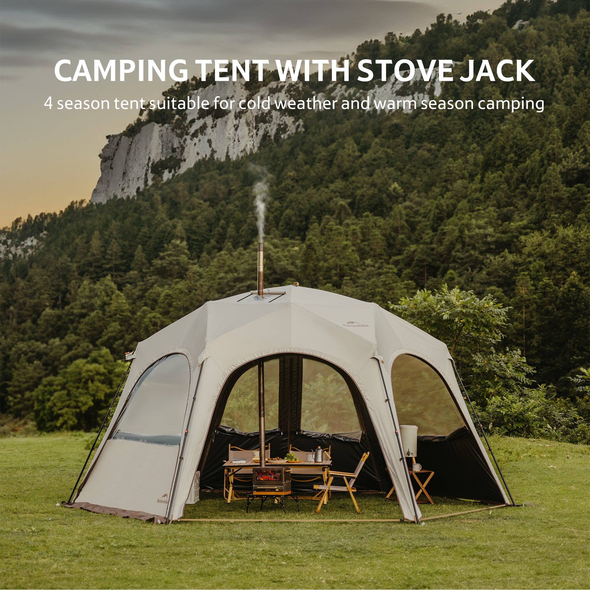 Naturehike Cloud Boundar Tente Auvent Canopy 6 Faces 8 Personnes