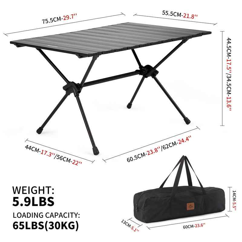 Naturehike PeakLite FT11 table camping alu hauteur réglable