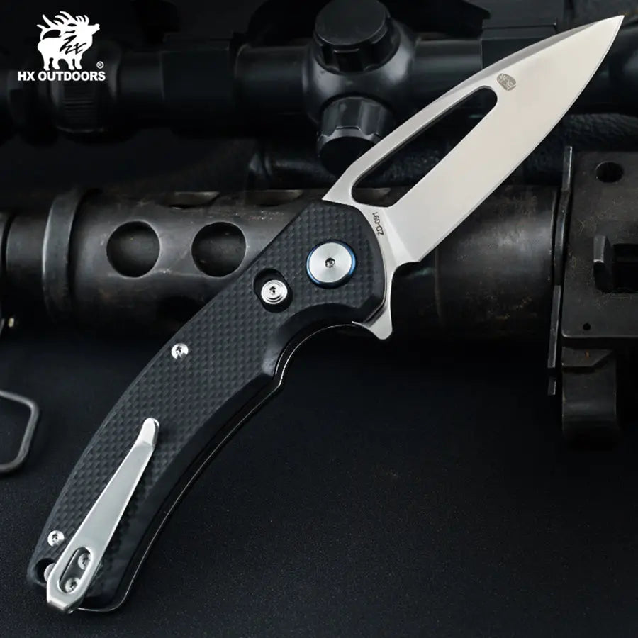 HX Voyager ZD-091S couteau pliant D2 manche G10 noir