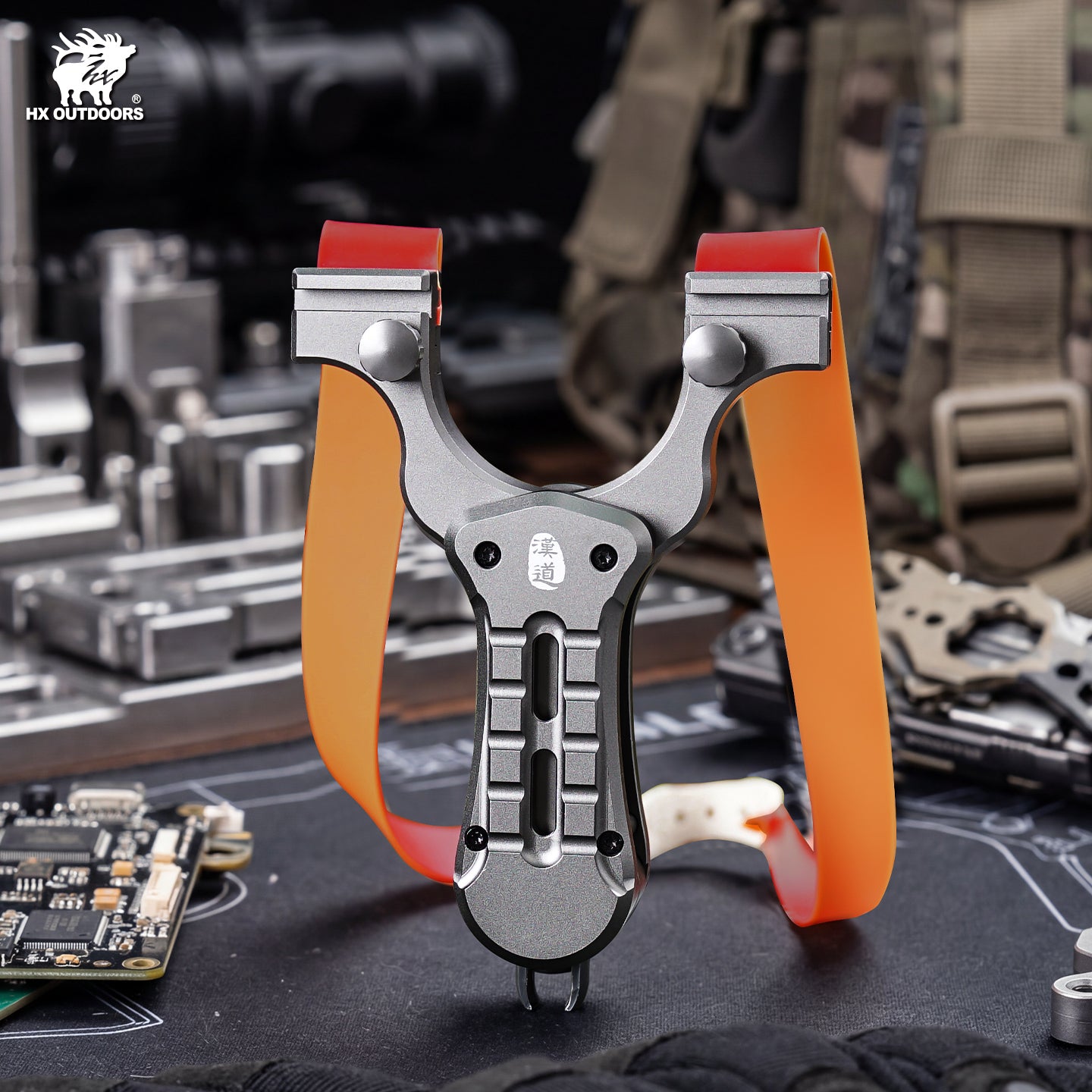 HX Accurion EDC-112A lance-pierre pliant alu gris