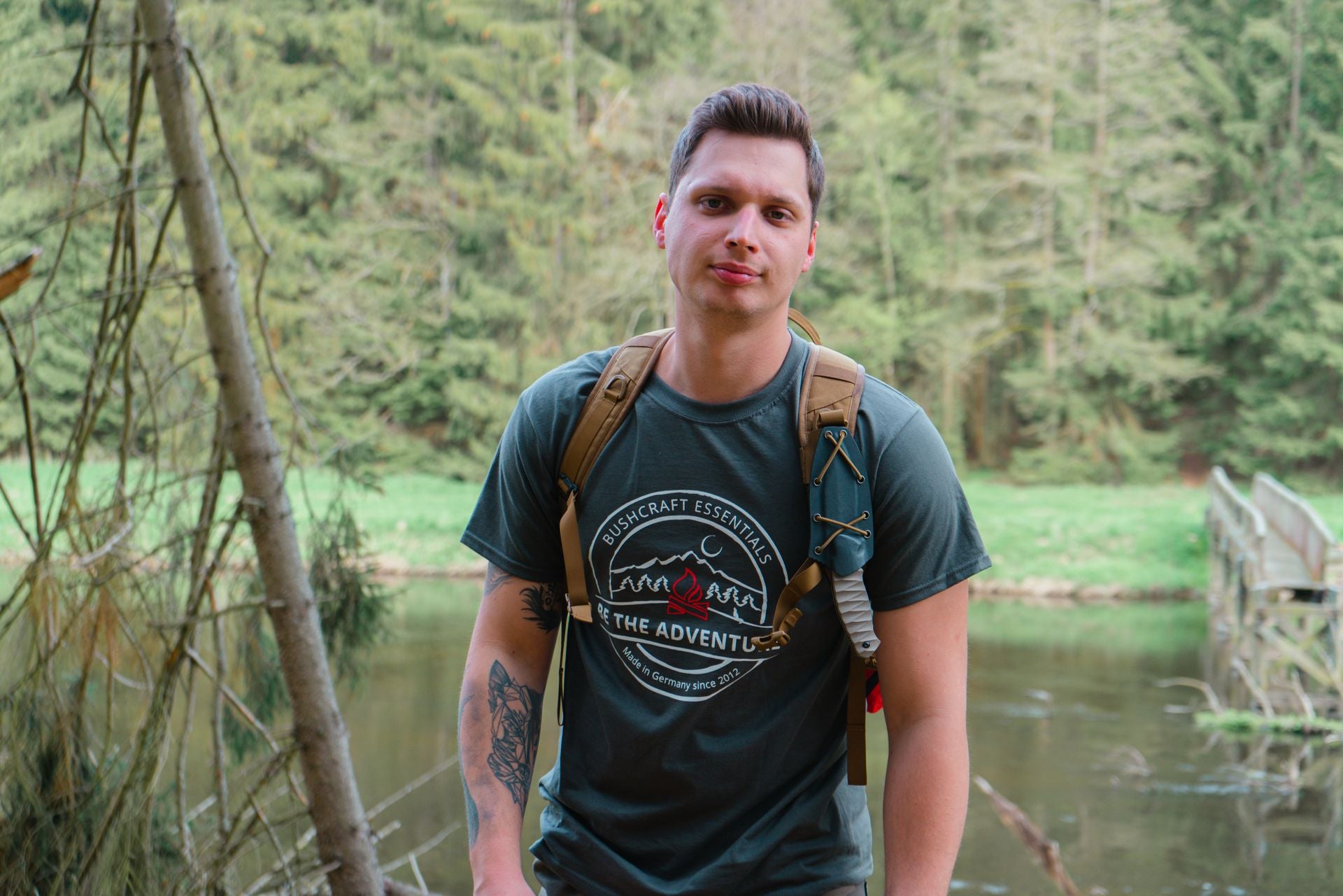 Bushcraft Essentials Lifestyle BE THE ADVENTURE t-shirt homme M noir