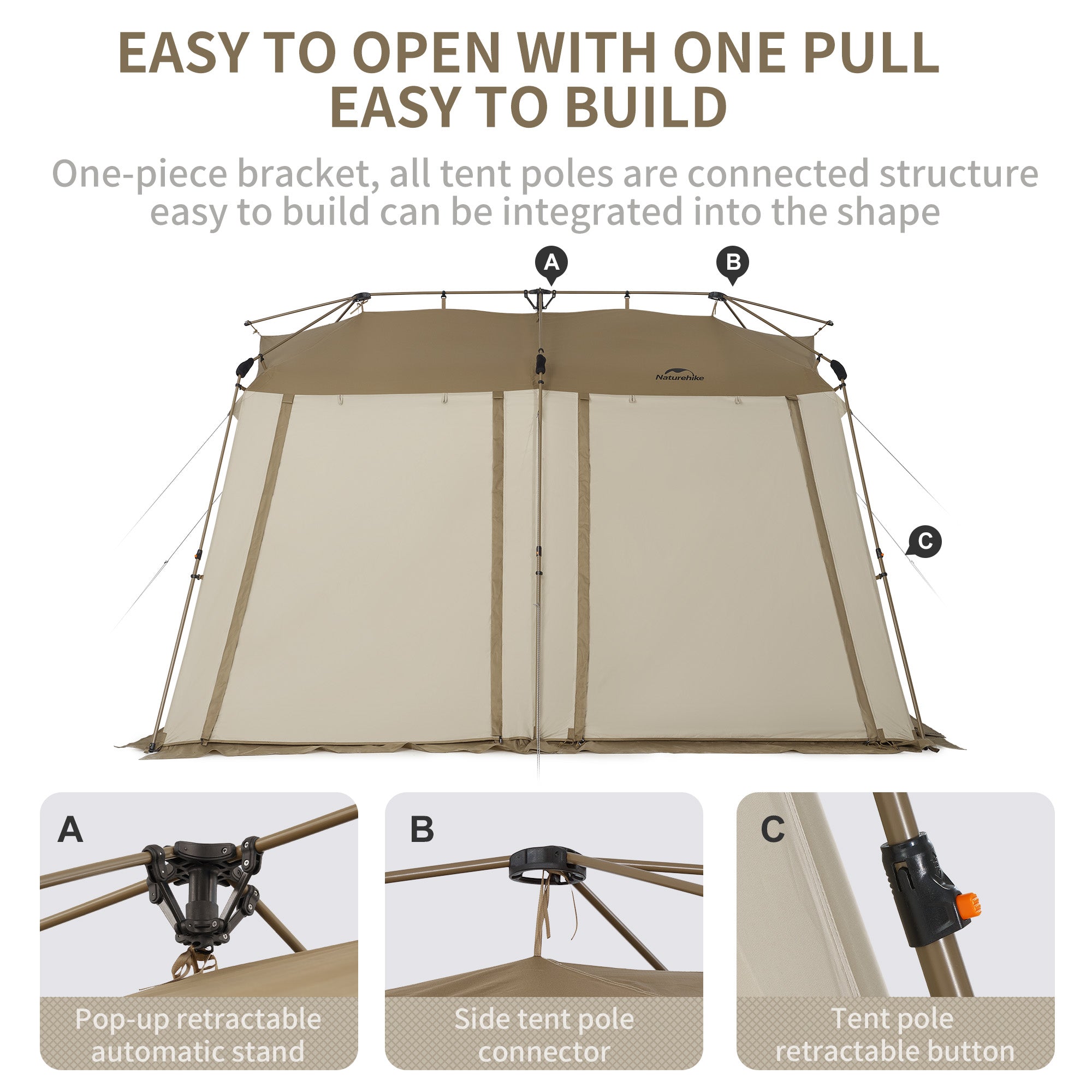 Naturehike Village 13 tente de camping cabine 6-8 places