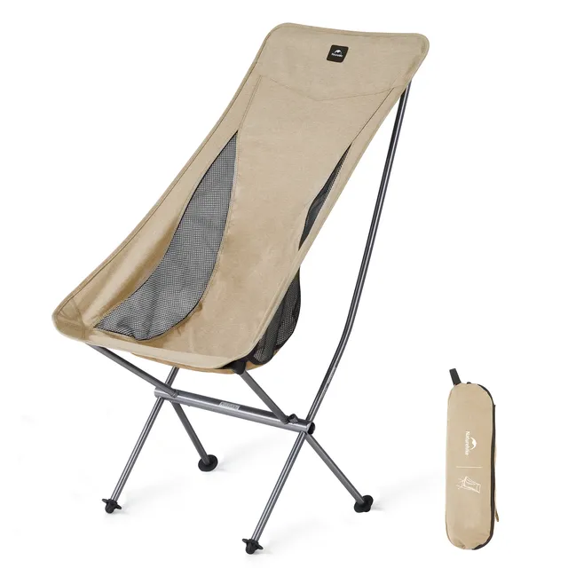 Naturehike PeakLite chaise camping dossier haut Tan 150 kg