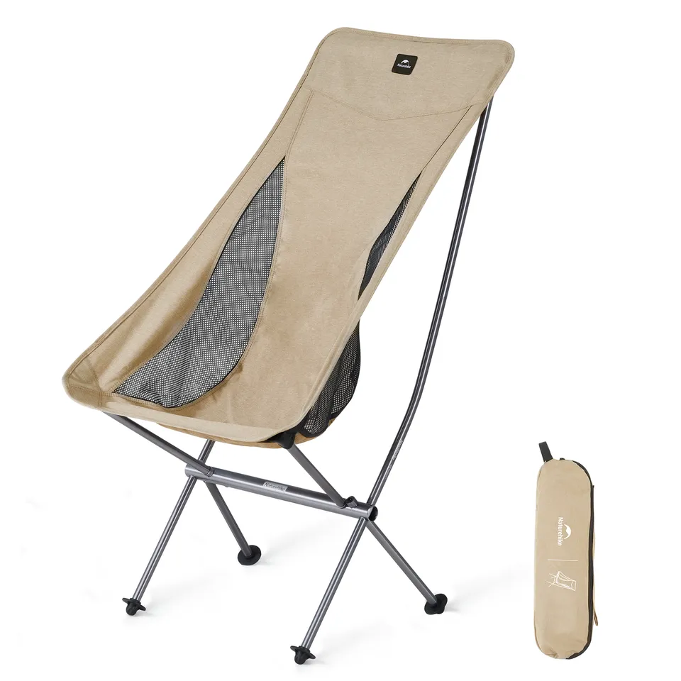 Naturehike PeakLite chaise camping dossier haut Tan 150 kg