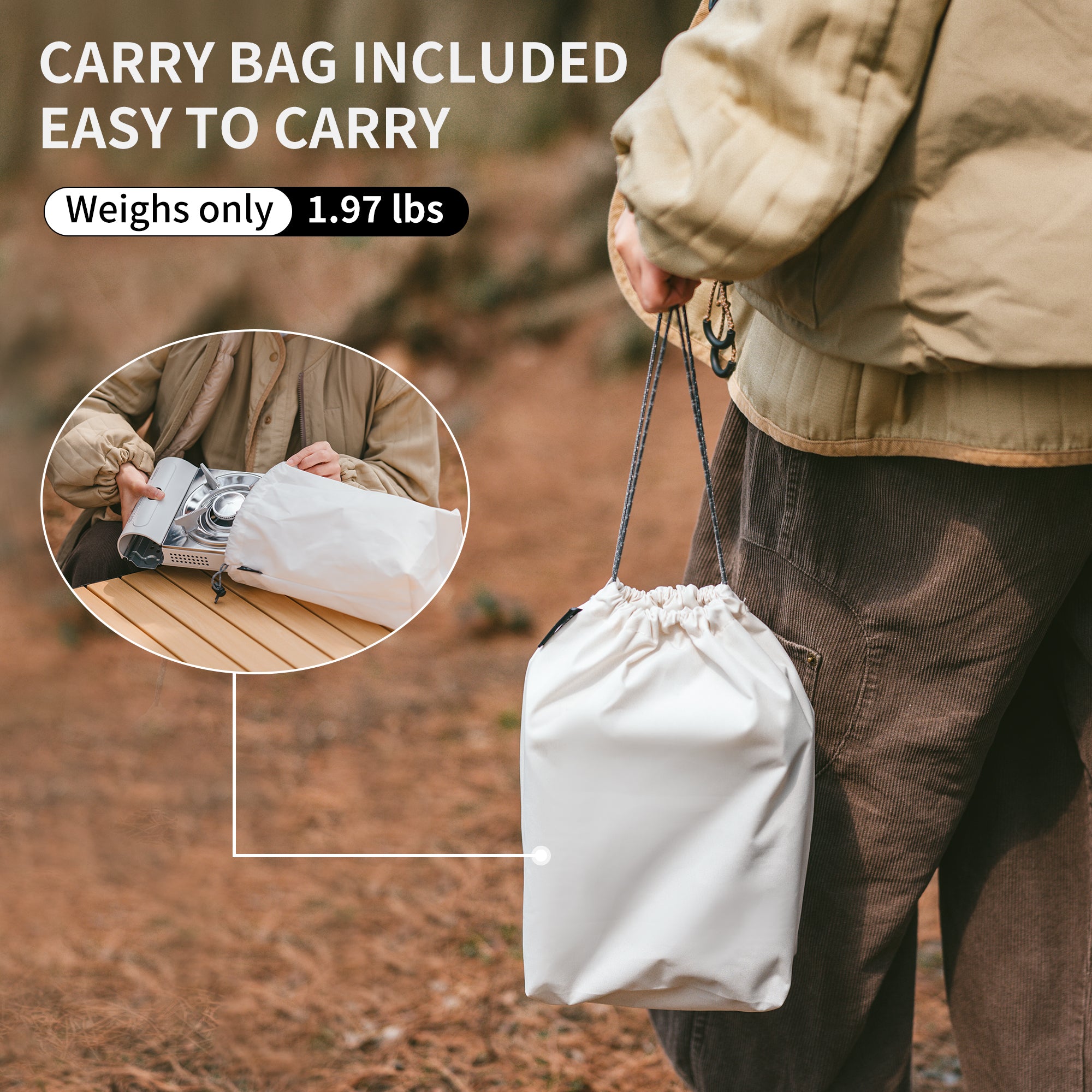Naturehike White Ark Réchaud Camping Gaz 7650 BTU Mini