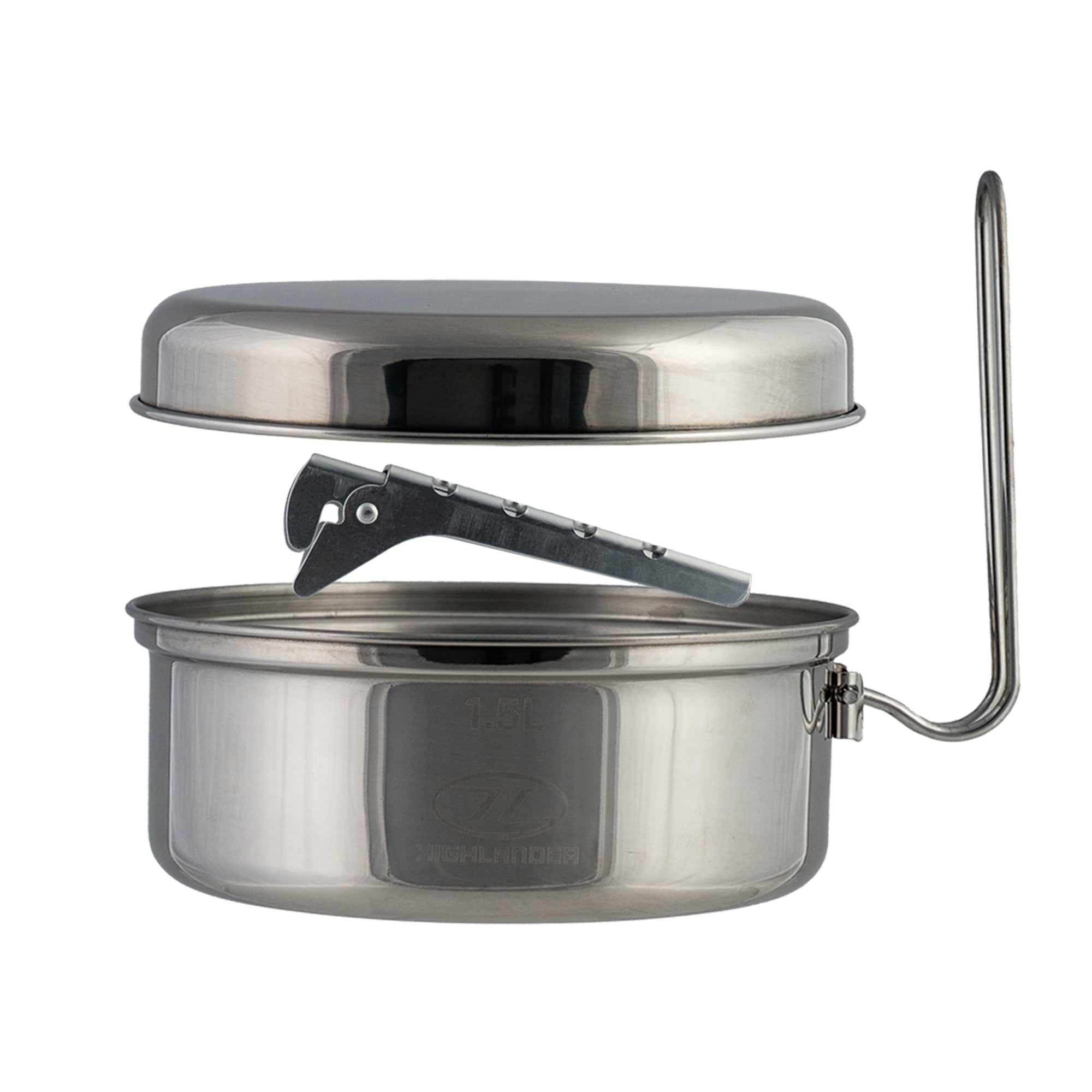 Highlander Billy Popote 1.5L Inox Couvercle Poêle
