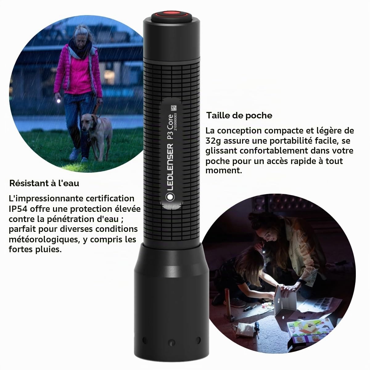 Ledlenser P3 Core mini lampe torche LED 90 lm 110 m AAA