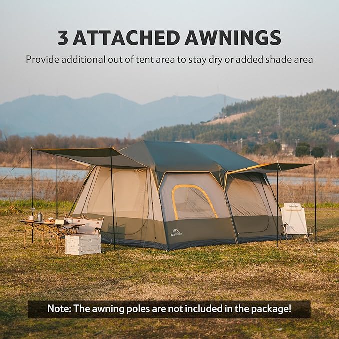 Naturehike Cape tente camping familiale 8 personnes PU3000
