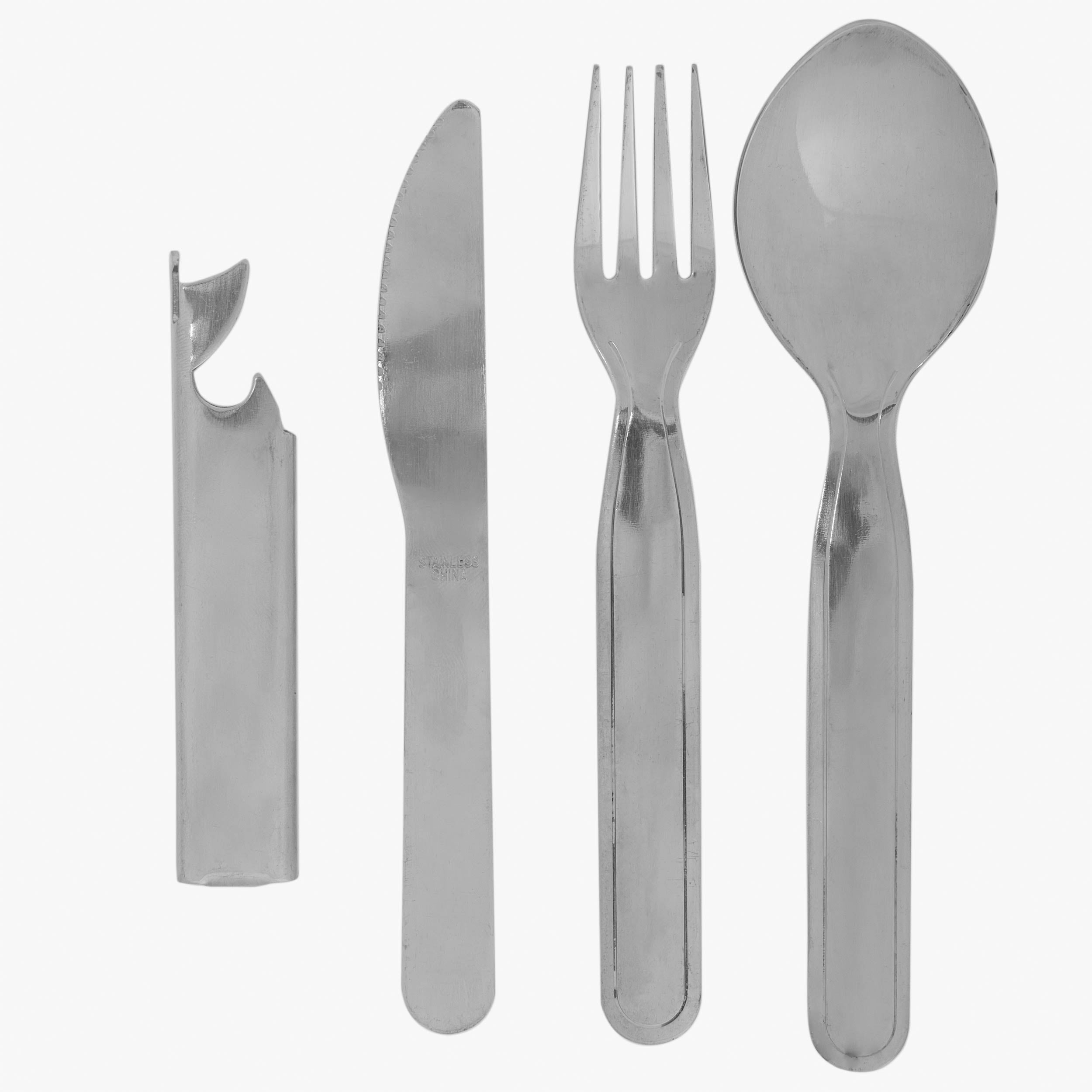 Highlander couverts camping 4 pièces inox militaire