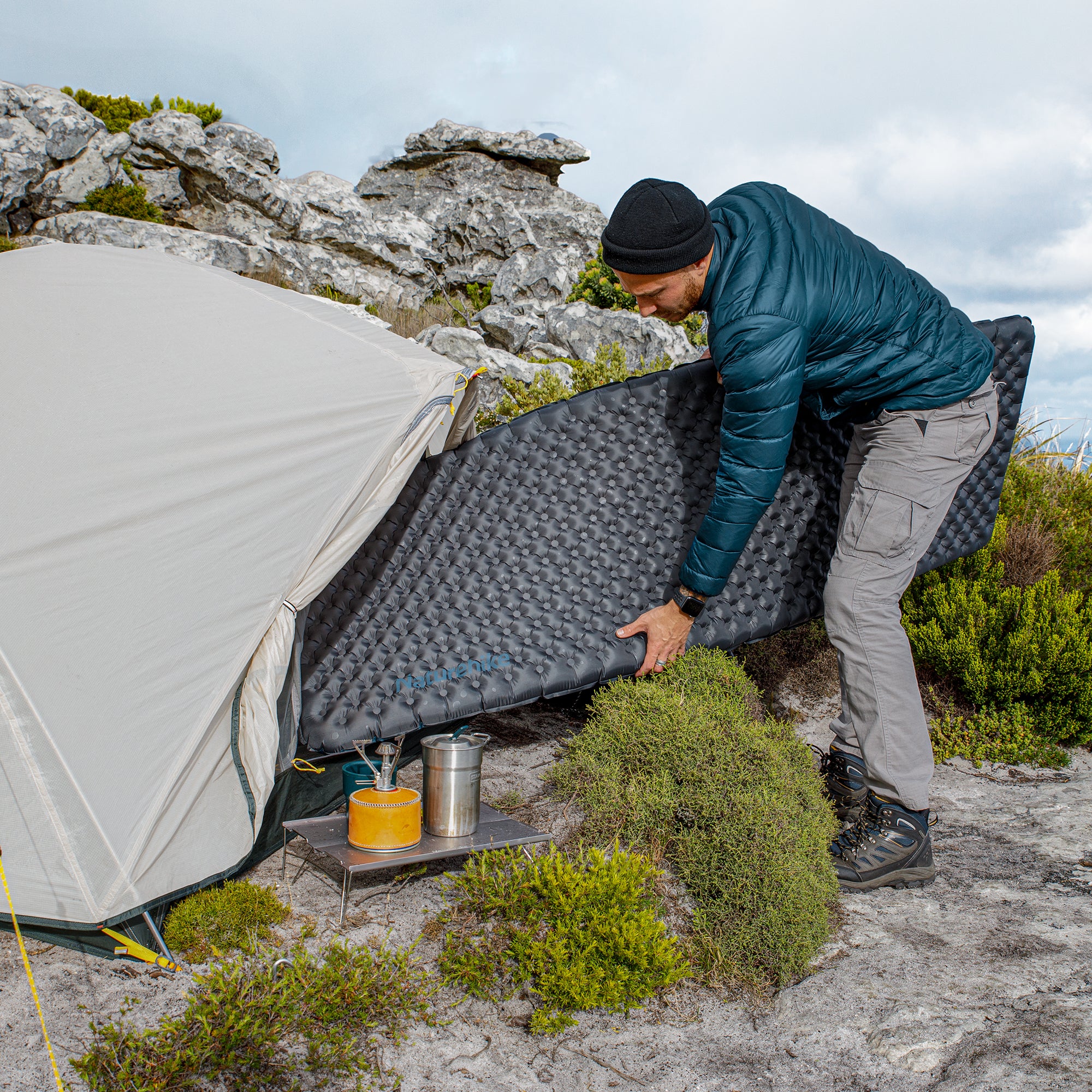 Naturehike TuYe R3.5 matelas gonflable 183×58 cm vert