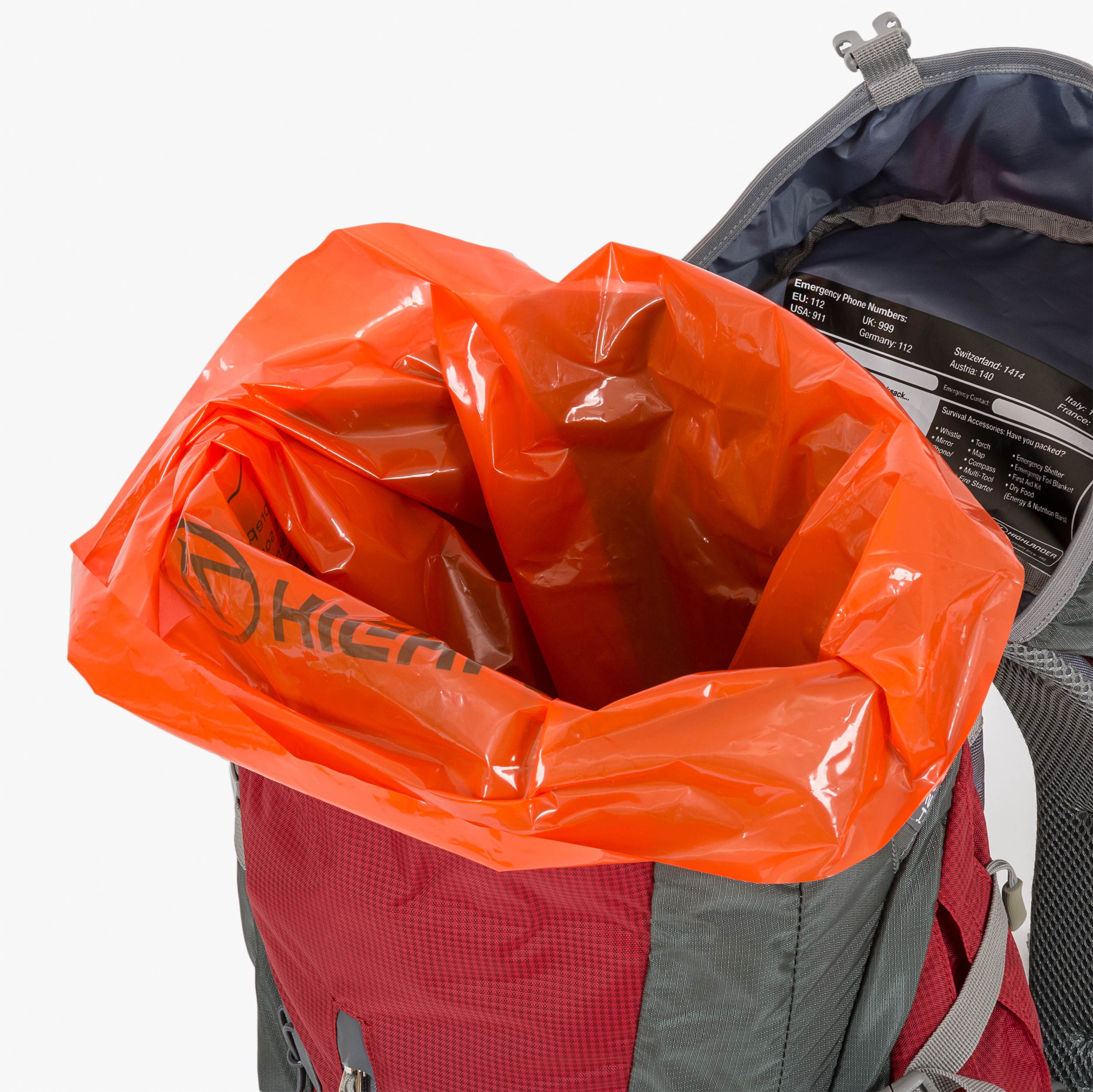 Highlander Liner doublure étanche sac orange polyéthylène