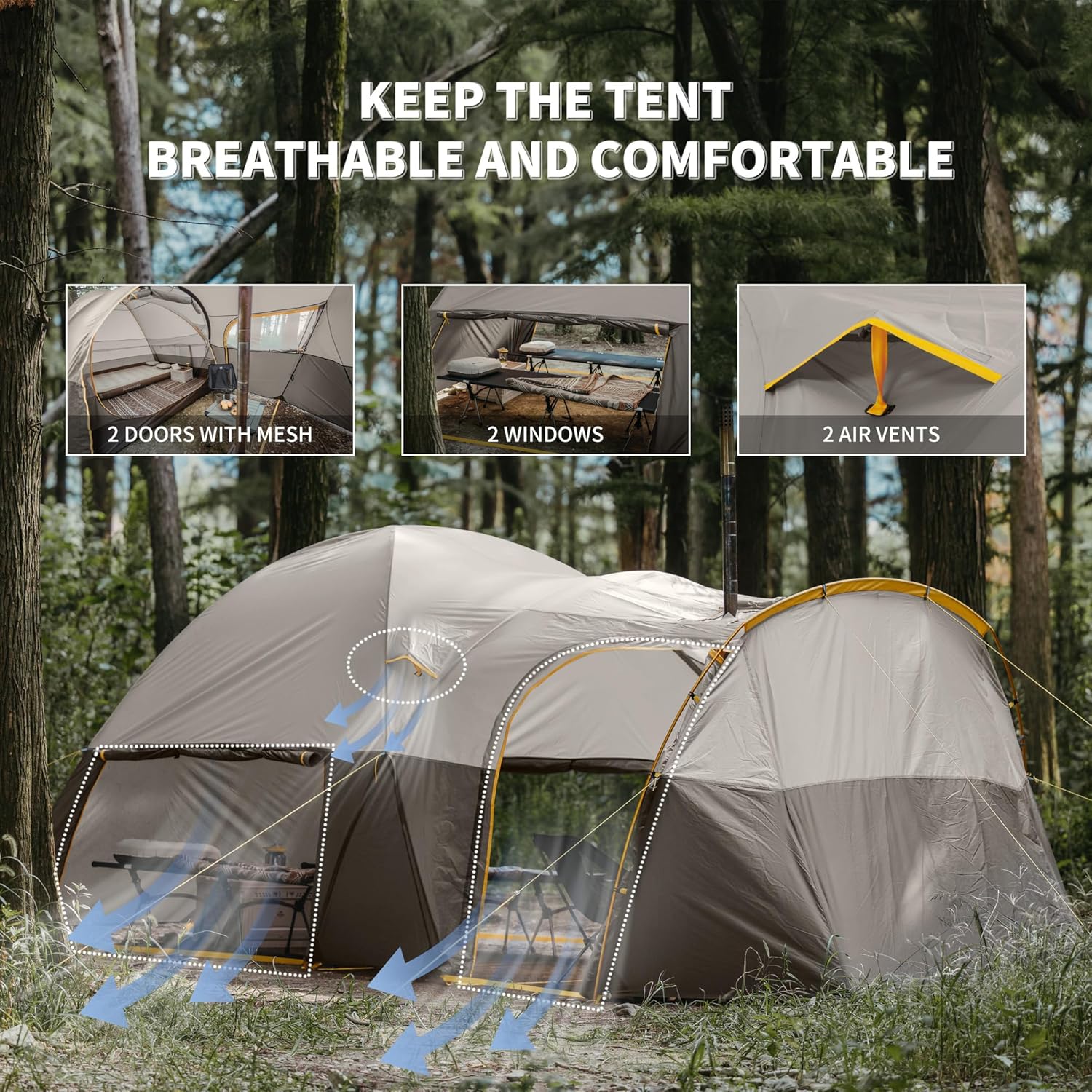 Naturehike KOTA tente camping 6 personnes double couche