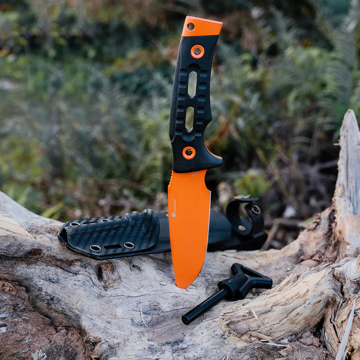 HX Rock Apex TD-18C couteau fixe DC53 22,5 cm lame orange