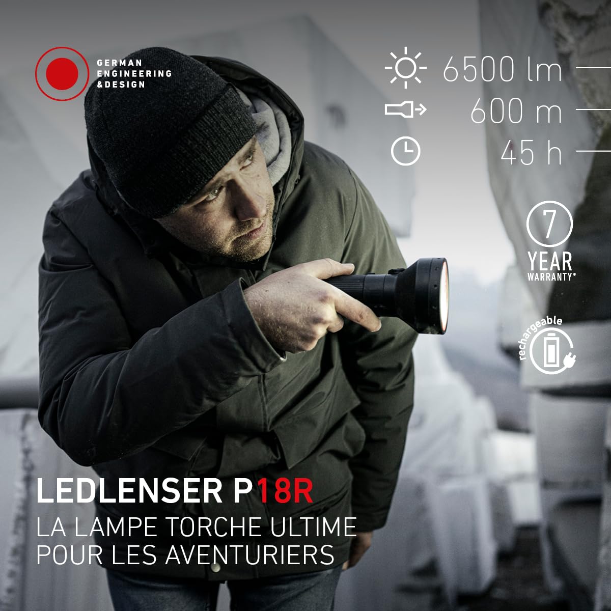 Ledlenser P18R lampe torche rechargeable 6500 lm USB-C