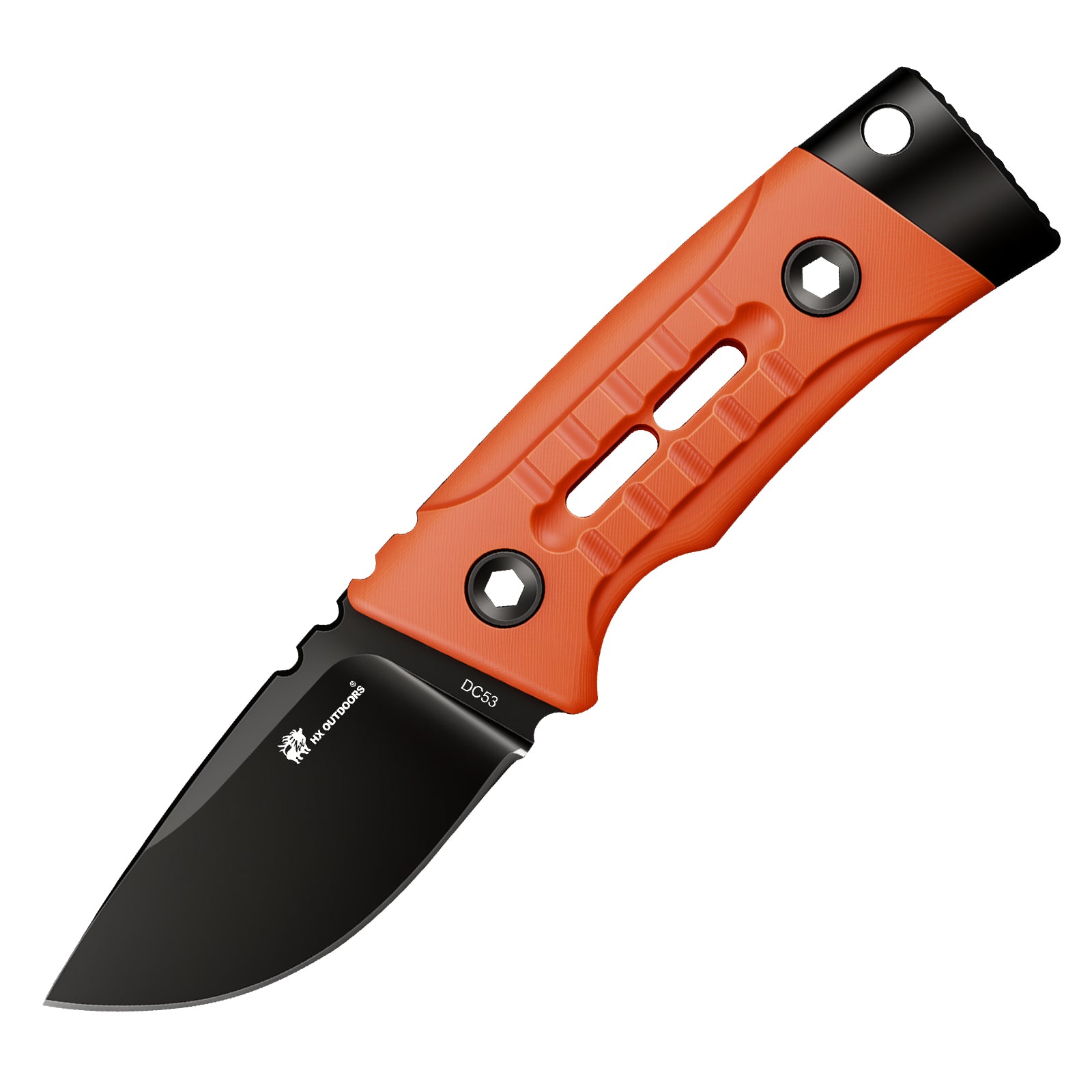 HX Rock Apex Mini TD-26A couteau fixe DC53 14,3 cm orange
