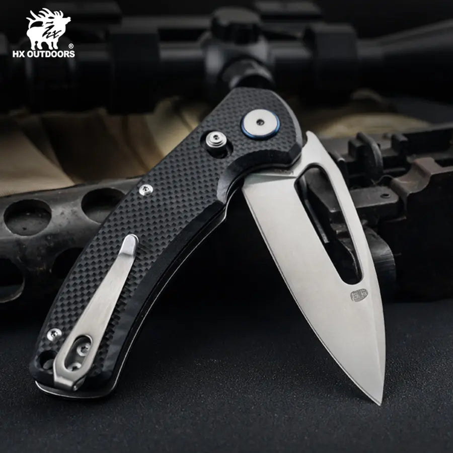 HX Voyager ZD-091S couteau pliant D2 manche G10 noir