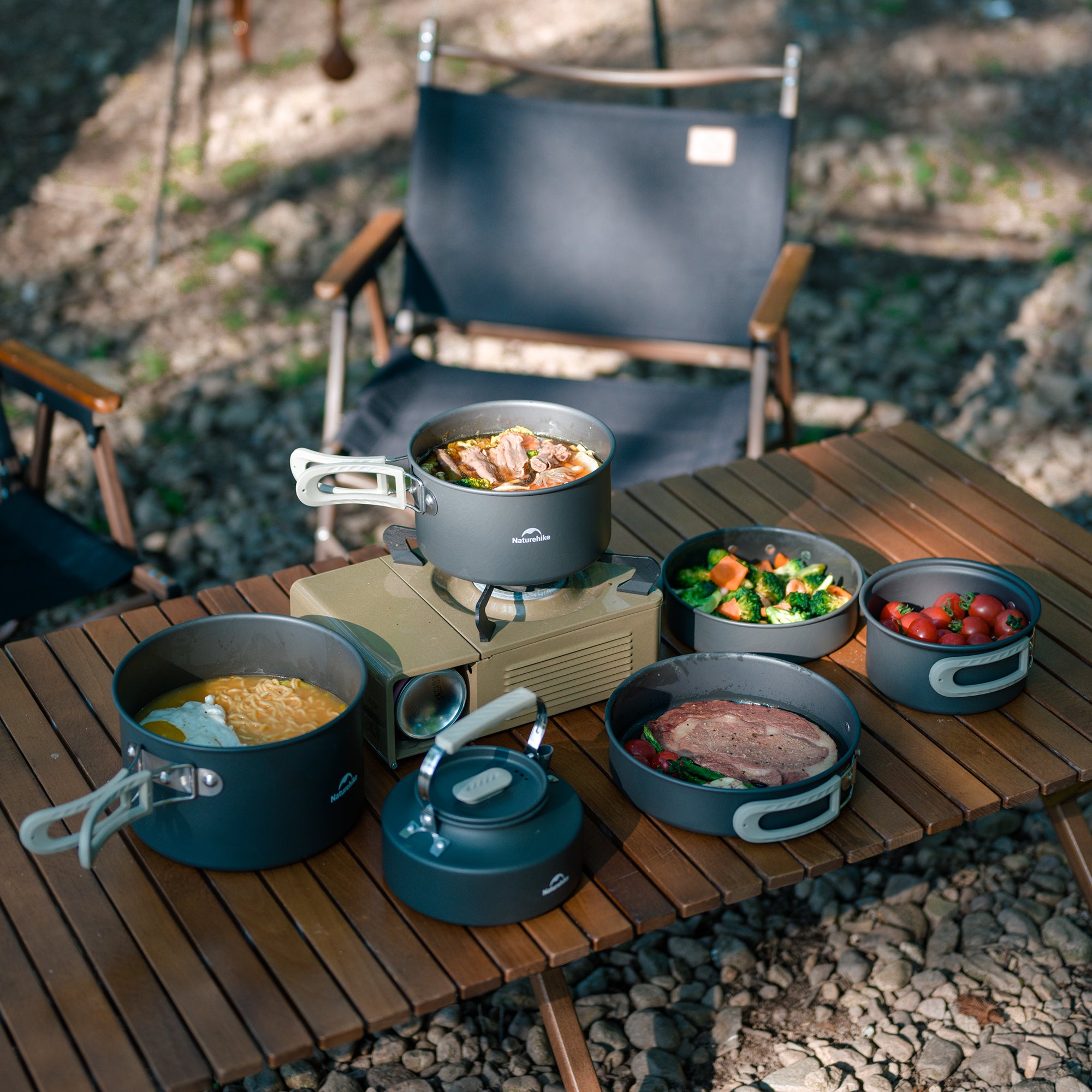 Naturehike TrailCook Set Popote Alu 2-4 Personnes 1,7L