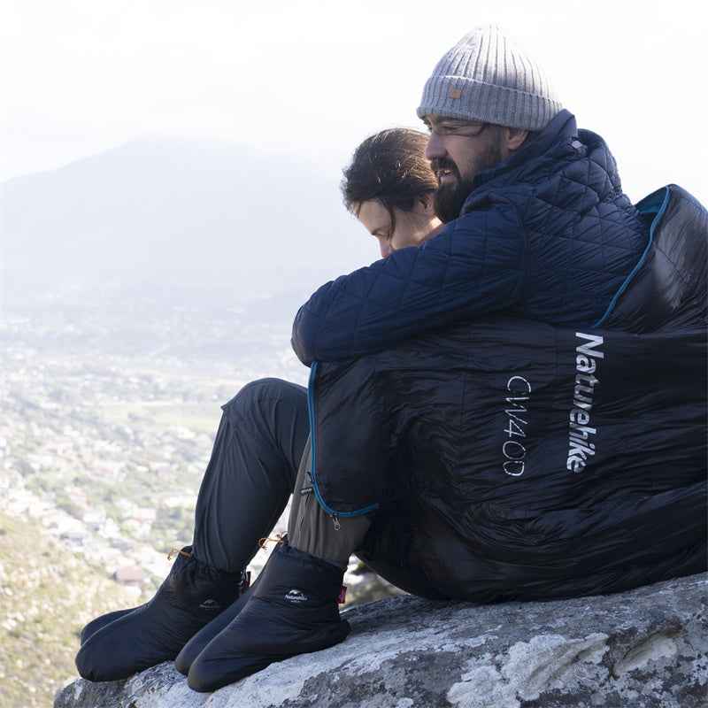 Naturehike Vêtements d'extérieur chaussons duvet noir L chaud