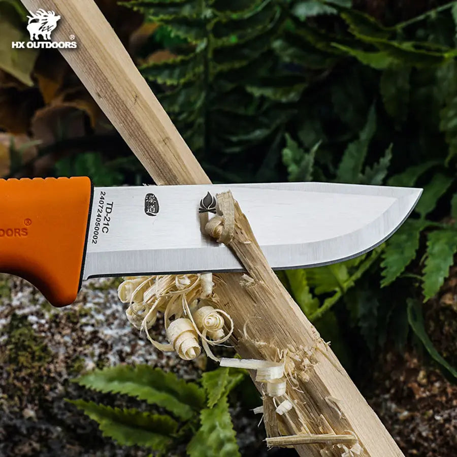 HX Survival Master TD-21C couteau fixe 95 mm orange