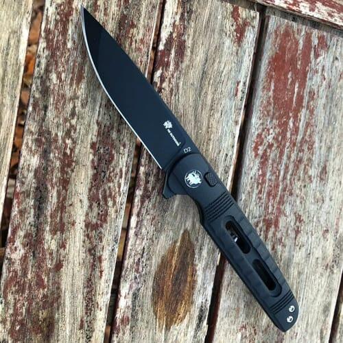 HX Dark Master ZD-112B couteau pliant D2 noir G10 80 mm