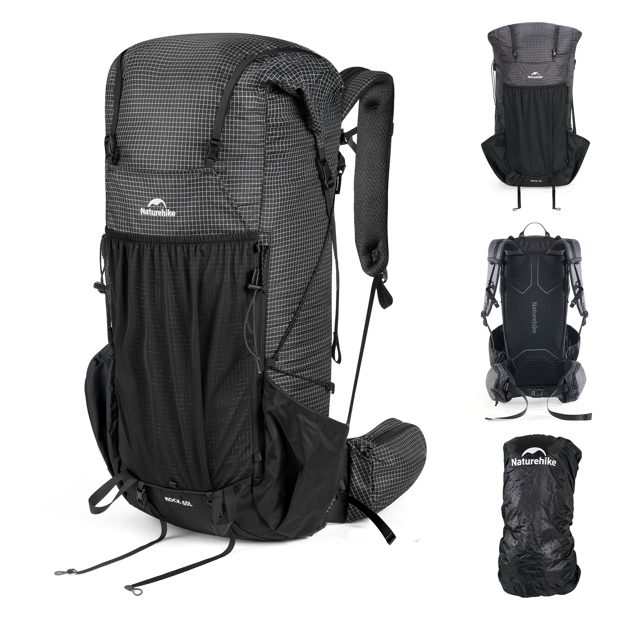 Naturehike Rock 2.0 sac à dos rando 30 L/M noir