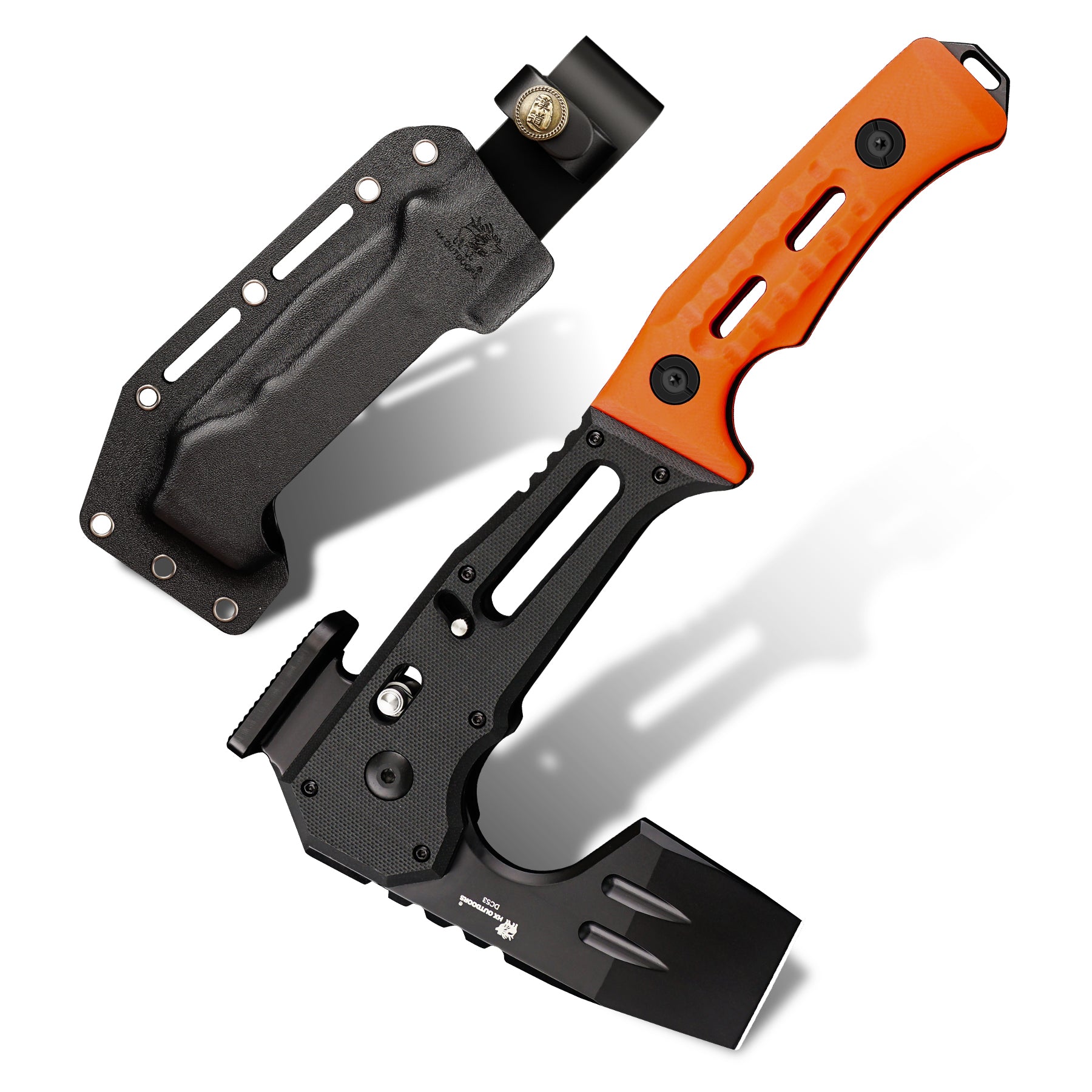 HX Camping Hatchet FALCILUX FT-19C hache pliante manche orange