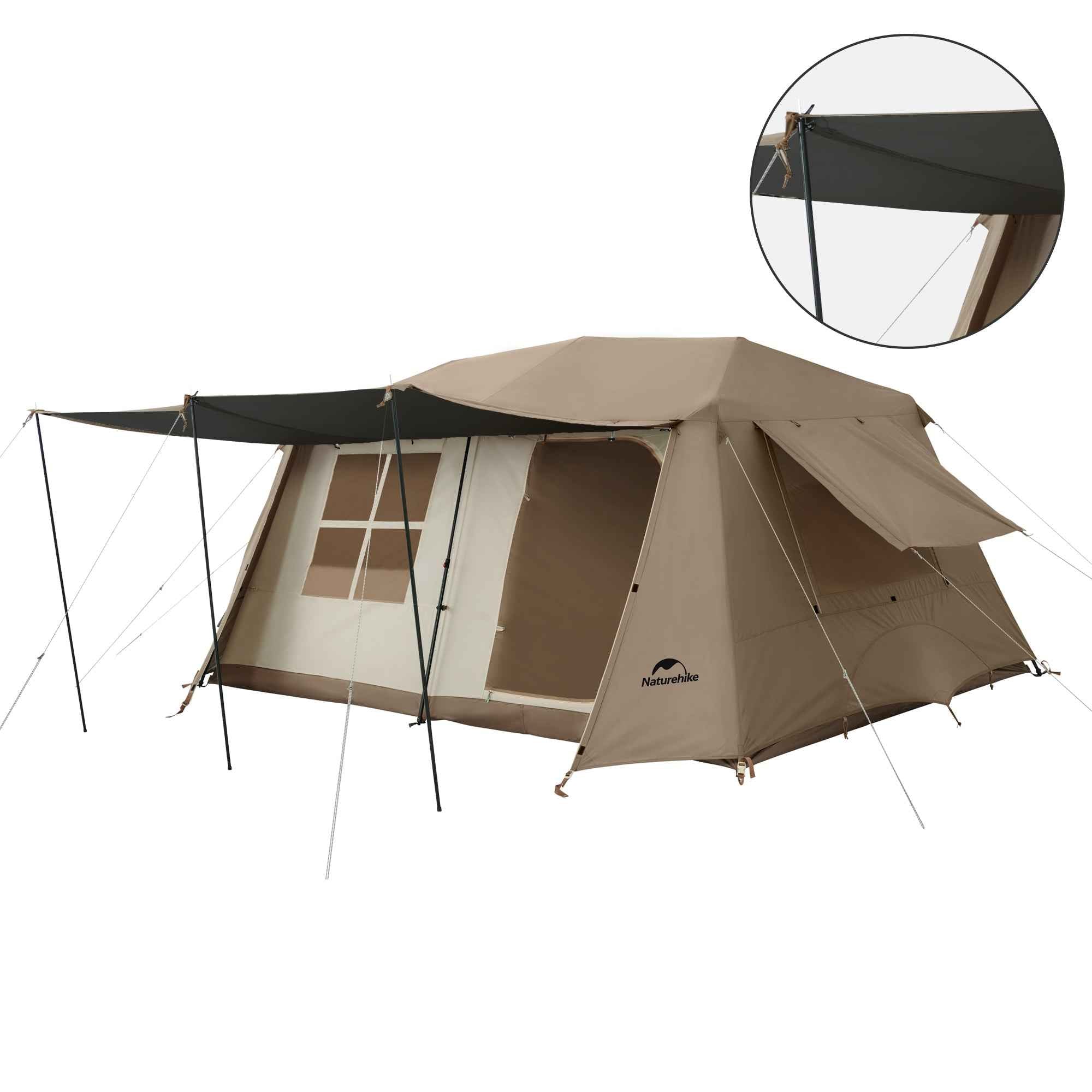 Naturehike Village 13 Tente Cabine 6 Places Noir Titane