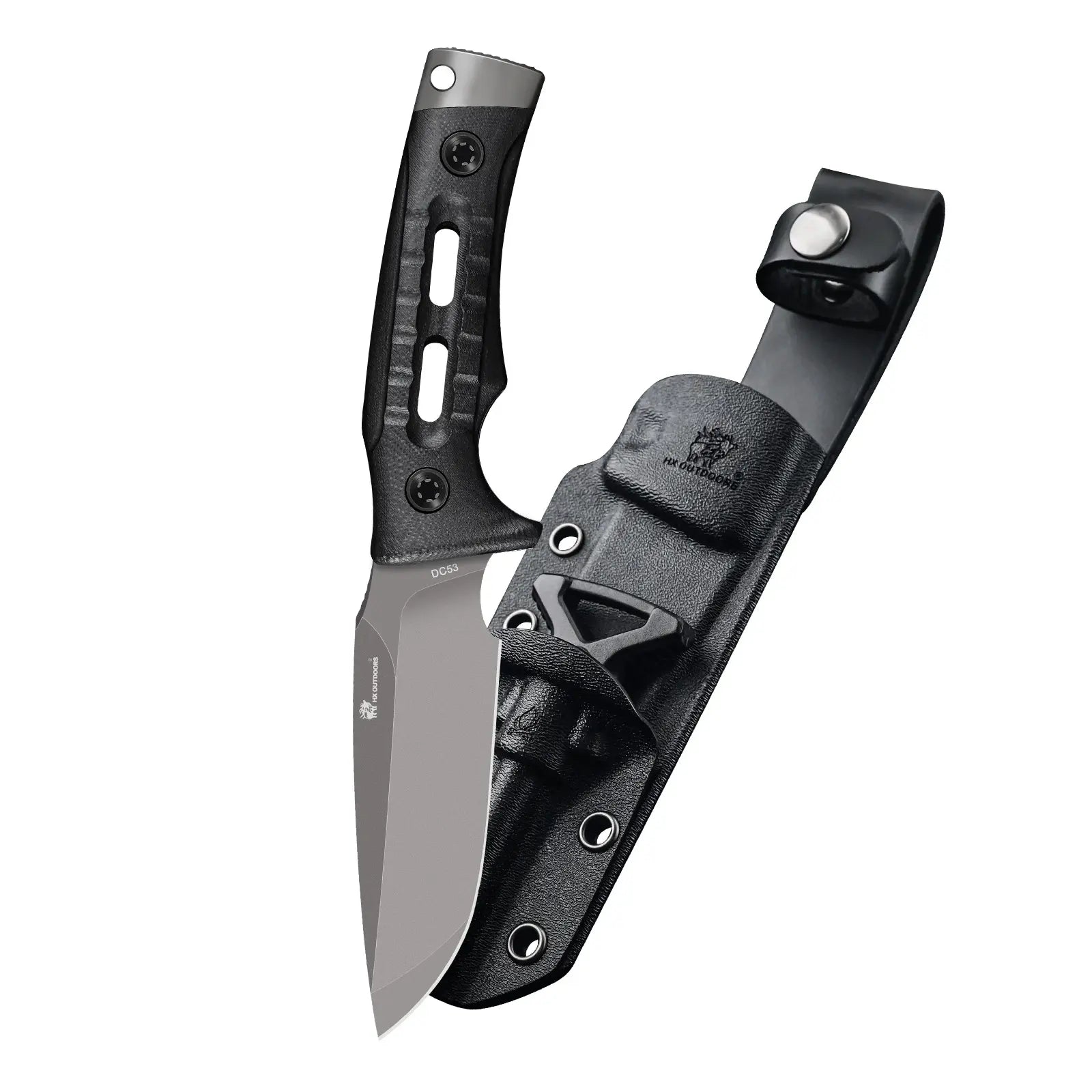 HX Rock Apex TD-18B couteau fixe DC53 manche noir