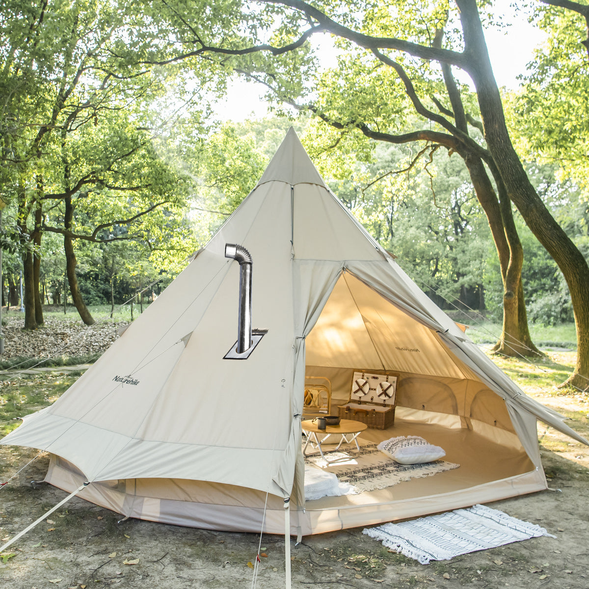Naturehike Brighten 12.3 tente glamping 4 personnes beige