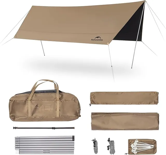 Naturehike Cloud Skies Lite auvent camping M hexagone noir