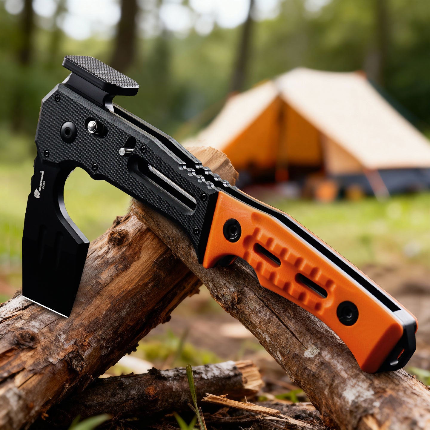 HX Camping Hatchet FALCILUX FT-19C hache pliante manche orange