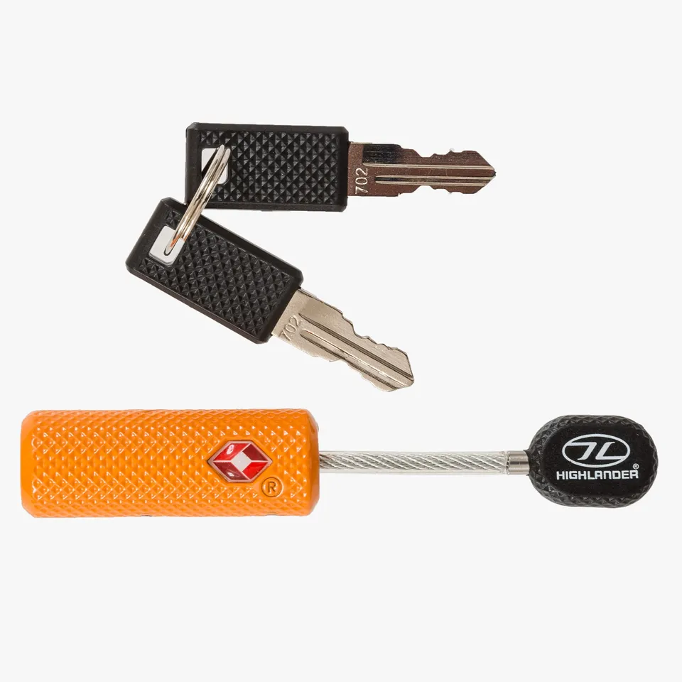 Highlander cadenas TSA Barrel Zip à clé pour sac et valise
