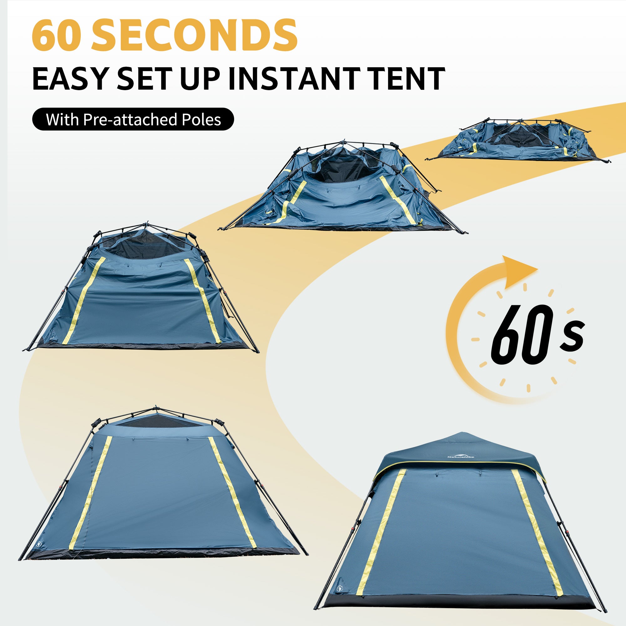 Naturehike Cape Lite tente camping 4 personnes cabine