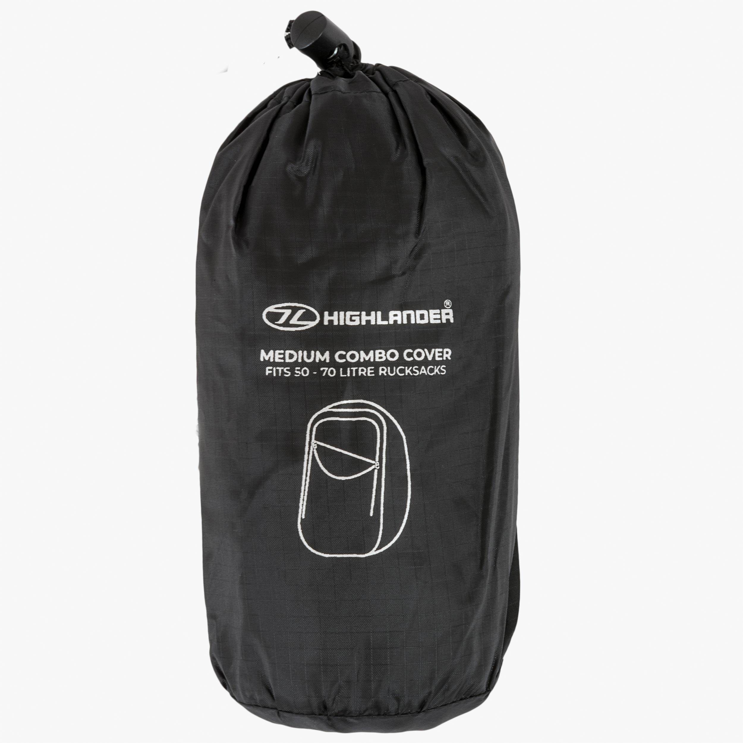 Highlander Combo housse pluie sac à dos 50-70L noir imperméable