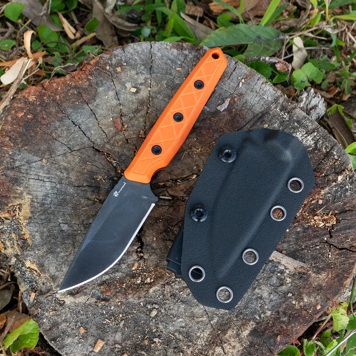 HX Maverick couteau fixe D-354D 14C28N G10 Orange 75 mm