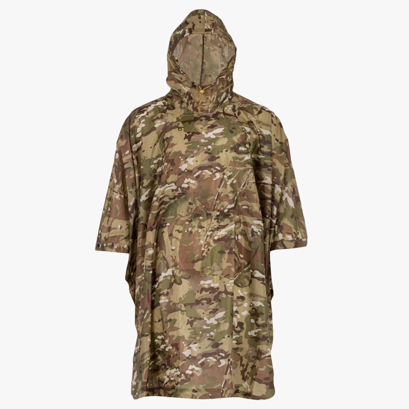 Highlander Adventure poncho pluie Navy à capuche