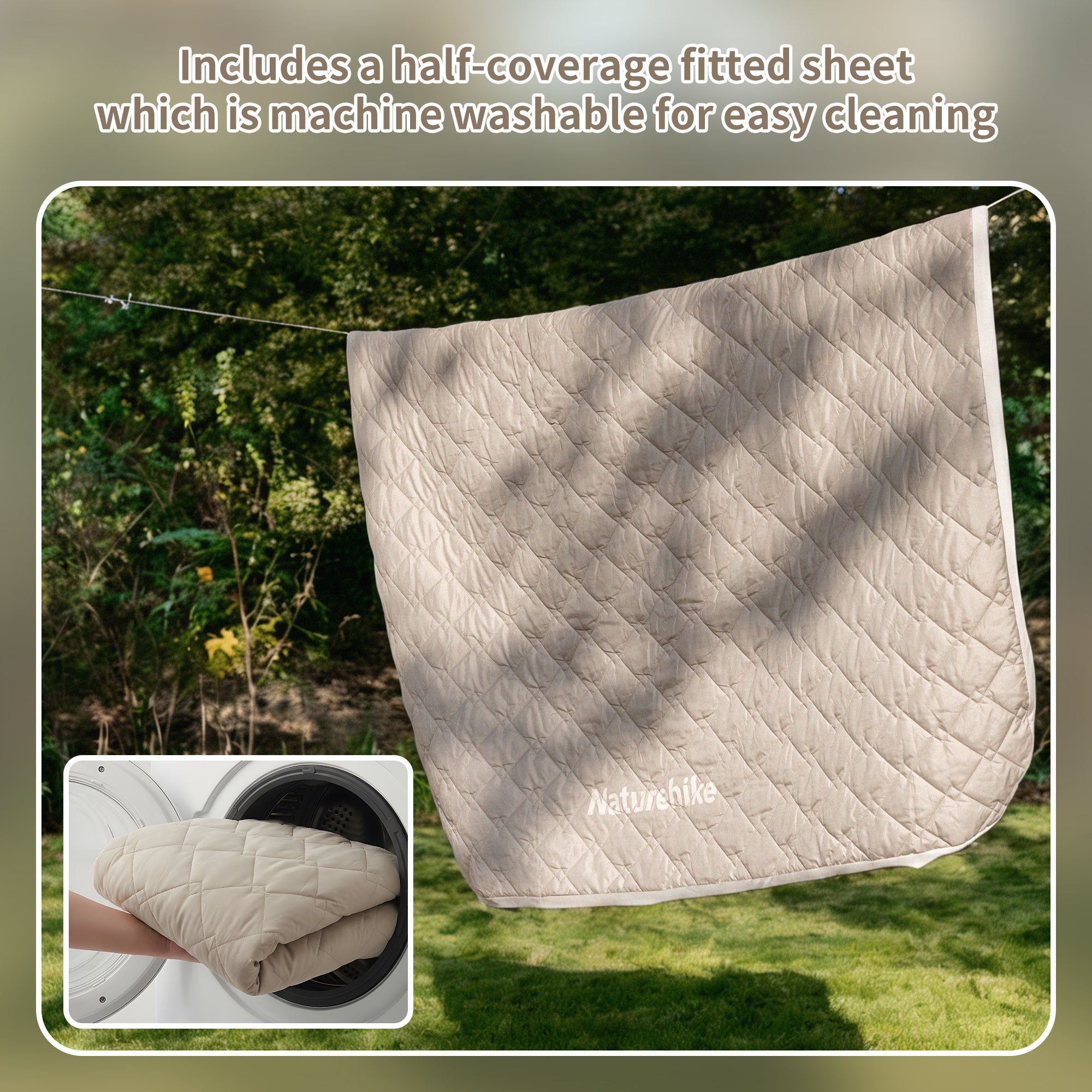 Naturehike DreamWeave Matelas Gonflable Double 20 cm Pompe Intégrée