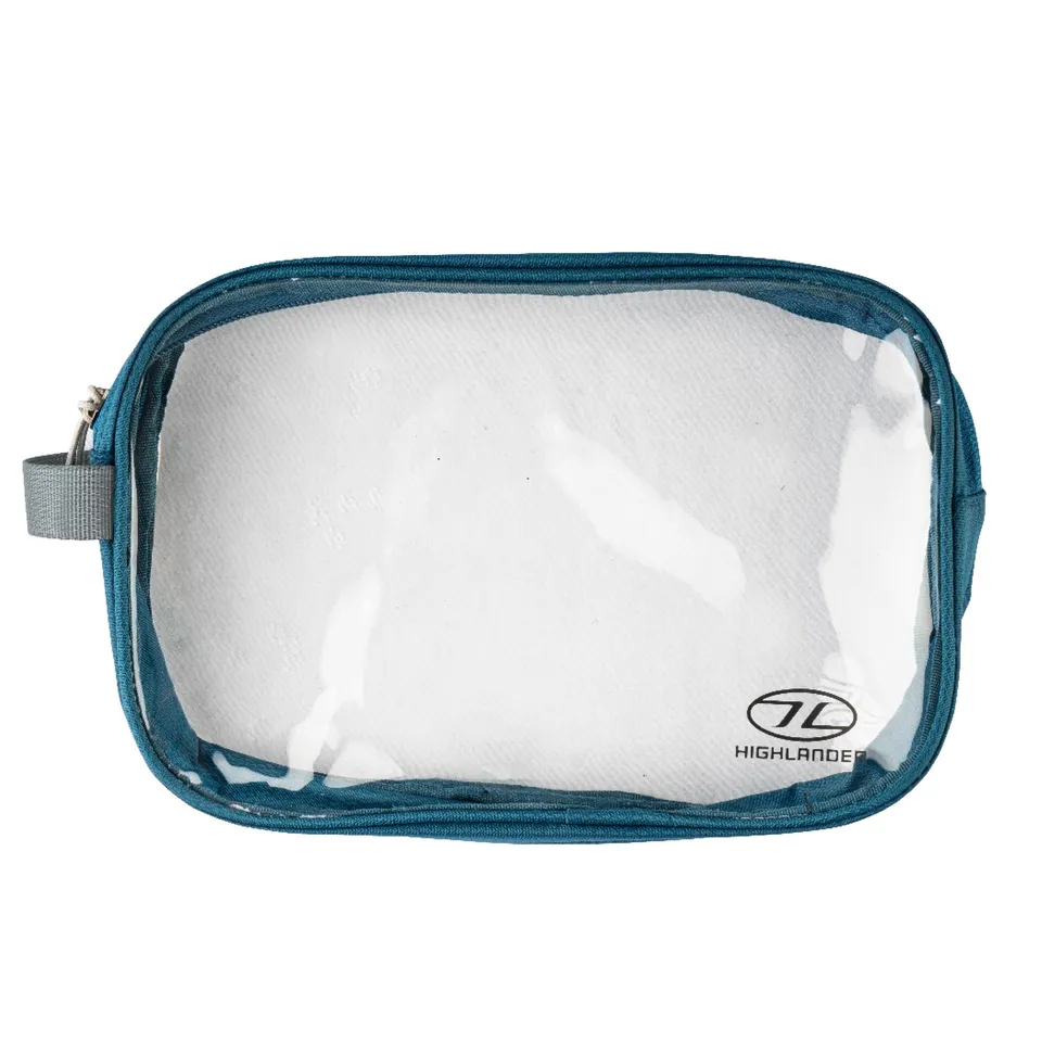 Highlander Travel Essentials Liquid Pouch trousse voyage noire PVC cabine