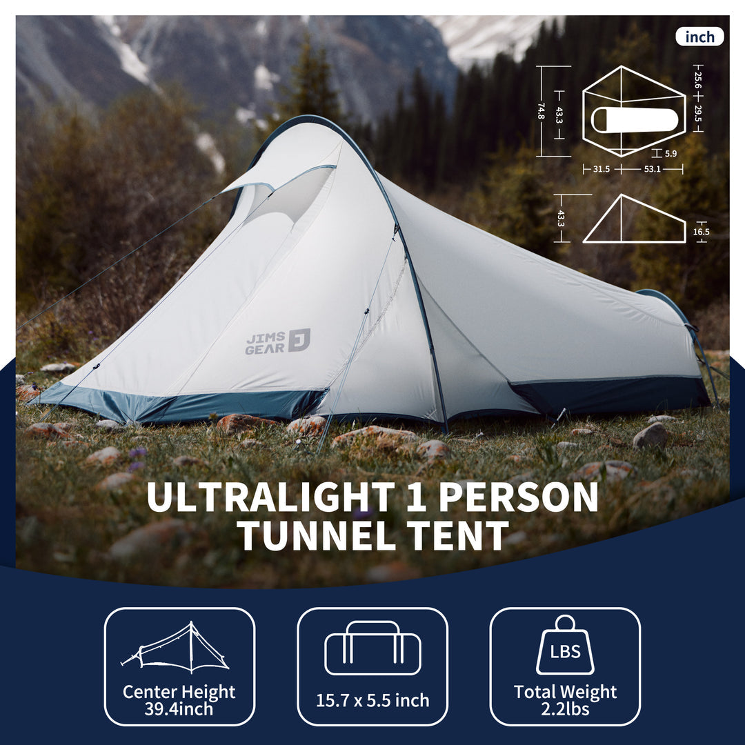 Naturehike Daban tente tunnel 1 personne 4 saisons ultralégère